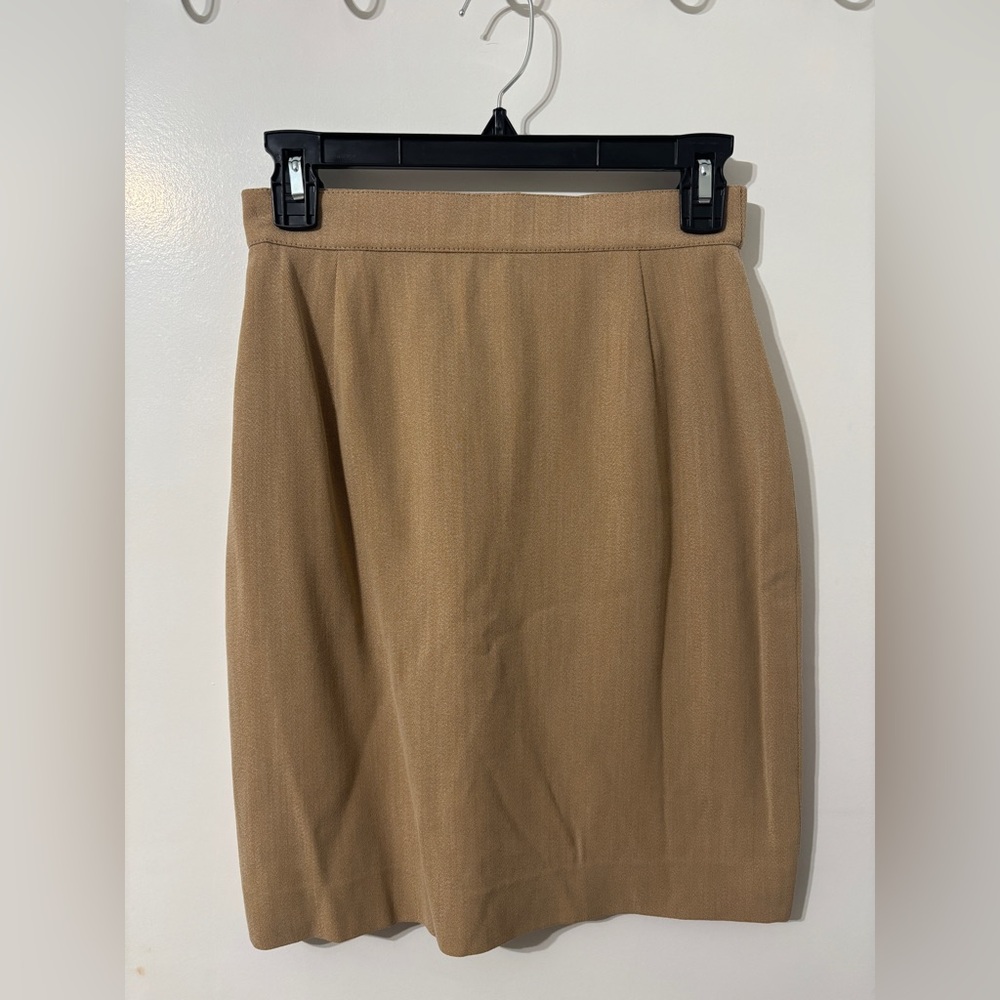 Vintage Louis Feraud Classic Tan Skirt